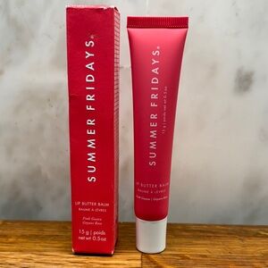 Summer Fridays Lip Butter Balm in the Pink Guava flavor. NEW VEGAN Clean